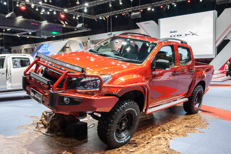 NONTABURI, THAILAND - 2 DEC : Isuzu D-MAX ondisplay, showed in 31th Thailand International Motor Expo on 2 December 2014のeditorial素材