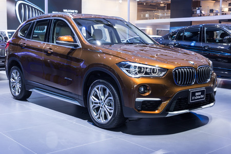 NONTABURI, THAILAND - 23 MAR : BMW X1 sDrive18D showed in Thailand the 37th Bangkok International Motor Show on 23 March 2016のeditorial素材
