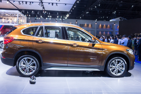NONTABURI, THAILAND - 23 MAR : BMW X1 sDrive18D showed in Thailand the 37th Bangkok International Motor Show on 23 March 2016のeditorial素材