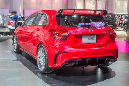 NONTABURI, THAILAND - 23 MAR : Mercedes-Benz A45 AMG showed in Thailand the 37th Bangkok International Motor Show on 23 March 2016のeditorial素材