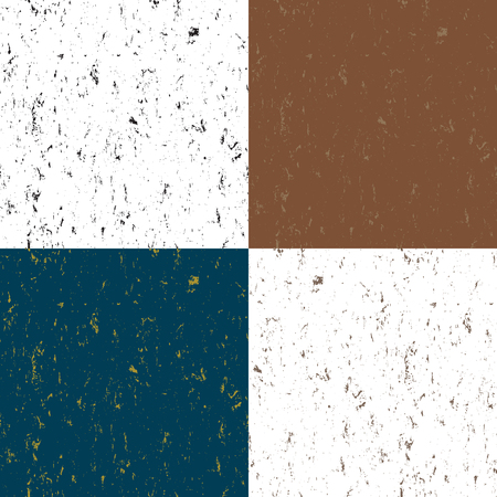 Set of 4 abstract artistic seamless pattern background,rought textureのイラスト素材