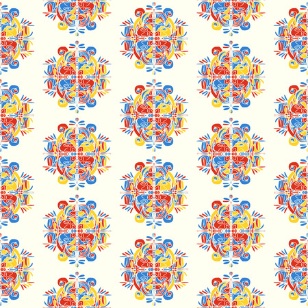 Abstract artistic seamless pattern on white backgroundのイラスト素材