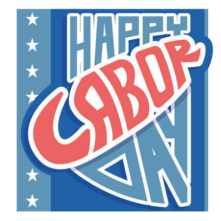 Happy Labor Day card. National american holiday, Vector llustrationのイラスト素材