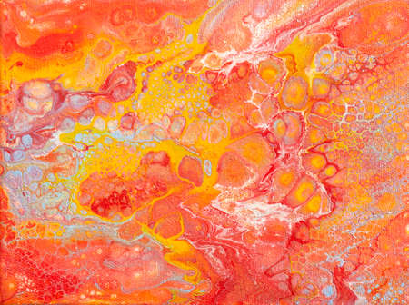 Beautiful abstract background. Pouring acrylic paint on canvas. Contemporary art.の写真素材
