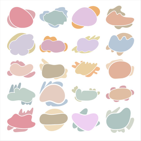 Set of modern organic shape, an element for use in design, vector illustration.のイラスト素材