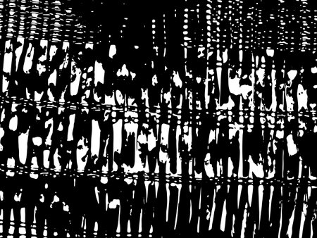 An abstract of monochromatic composition that resembles a woven or interlaced pattern.のイラスト素材