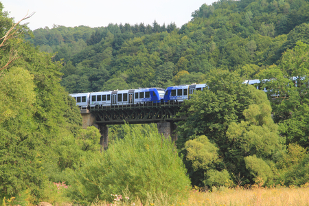 Nohen, Germany - July 02, 2009 - Passenger train of Flexx Nohen, Germany - July 02, 2009 - Passenger train of Flexxのeditorial素材