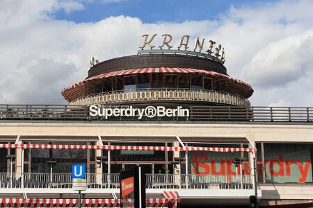 Cafe Kranzler, Berlin, Germany April 5, 2018: Since December 2016, the buildingâs main tenant is British fashion label Superdry while the cafÃ¨ is currently leased to local coffee-roasting house The, Barn.のeditorial素材