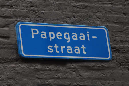 The Papegaaistraat in Goes, a small town in the Netherlandsの写真素材