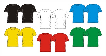 Template T shirt blank, Vectorのイラスト素材