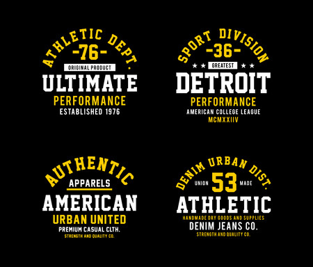 Set Athletic Sport vector Imageのイラスト素材