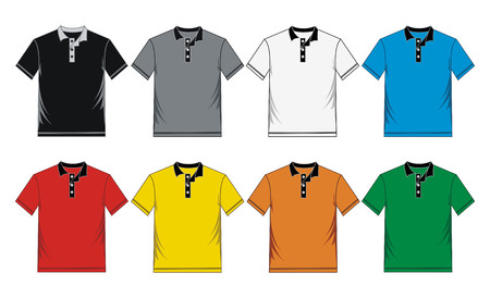 men's polo shirt, vector imageのイラスト素材