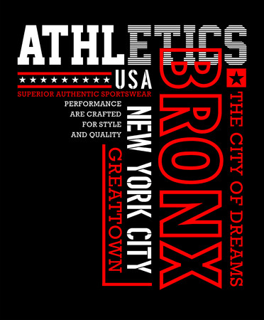 athletics bronx t-shirt imageのイラスト素材