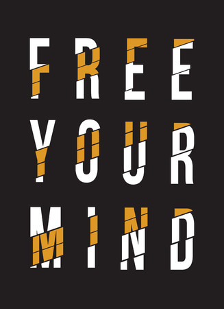 Free Your Mind Gold, Vector Imageのイラスト素材