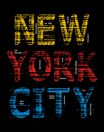 New York City print illustrationのイラスト素材