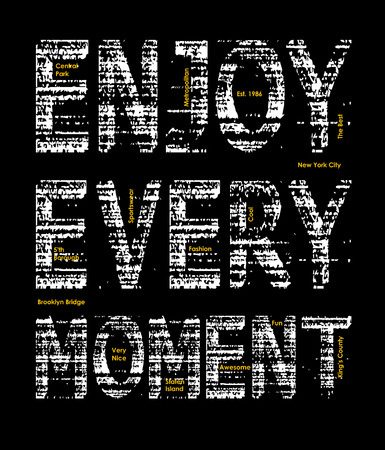 Typography enjoy every momentのイラスト素材