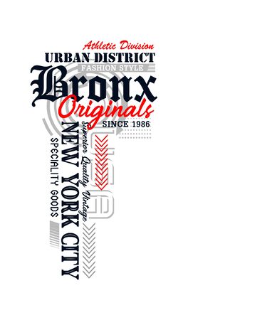 Bronx, t-shirt print and other jobs. Vectorsのイラスト素材