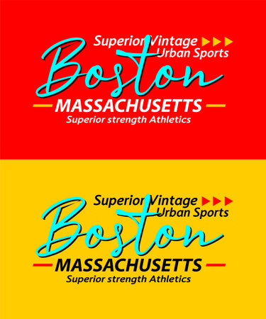 Boston urban calligraphy typeface superior vintage, typography, for t-shirt, posters, labels, etc.のイラスト素材