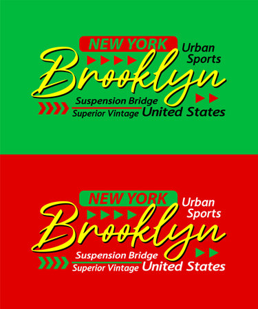 Brooklyn urban calligraphy typeface superior vintage, typography, for t-shirt, posters, labels, etc.のイラスト素材