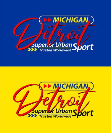 Detroit urban calligraphy typeface superior vintage, typography, for t-shirt, posters, labels, etc.のイラスト素材