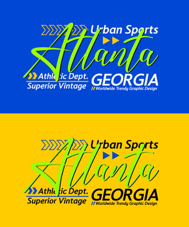 Atlanta urban calligraphy typeface superior vintage, typography, for t-shirt, posters, labels, etc.のイラスト素材