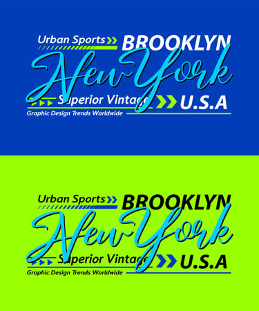 New York urban calligraphy typeface superior vintage, typography, for t-shirt, posters, labels, etc.のイラスト素材
