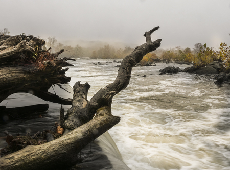 The Potomac River At Great Falls Park, Virginiaの写真素材