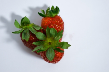 Beautiful strawberry isolated over a white backgroundの写真素材