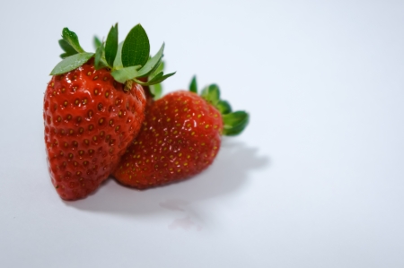 Beautiful strawberry isolated over a white backgroundの写真素材