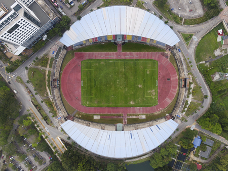 Petaling Jaya,Selangor,Malaysia - february 2017 : Aerial view of Stadium MBPJ,Petaling Jaya,Malaysiaのeditorial素材