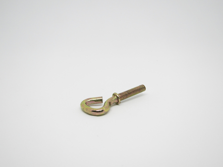 steel hook on white background (selective focus)の写真素材