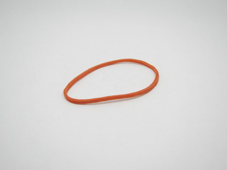 rubber band on a white background (selective focus)の写真素材