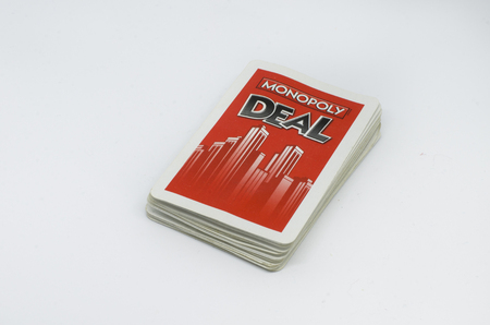 Selangor,Malaysia - November 9th 2017 : card game deal isolated on a white background.