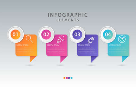 Presentation business infographic template with 4 optionsのイラスト素材