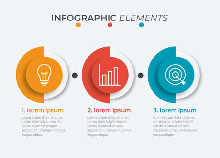 Presentation business infographic template with 3 optionsのイラスト素材