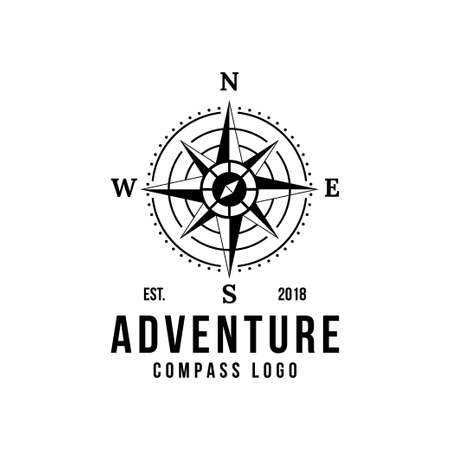 Illustration compass logo design templateのイラスト素材