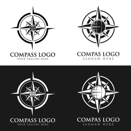 Illustration compass logo design templateのイラスト素材