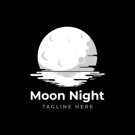 Moon night logo templateのイラスト素材