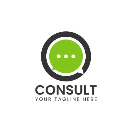 modern consulting logo design, consultant icon -vectorのイラスト素材