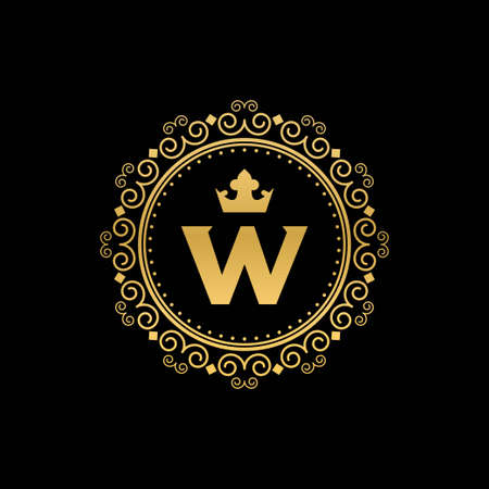 Luxury Logo template in vector for Restaurant, Royalty, Boutique, Cafe, Hotel, Heraldic, Jewelry, Fashion and other vector illustrationのイラスト素材