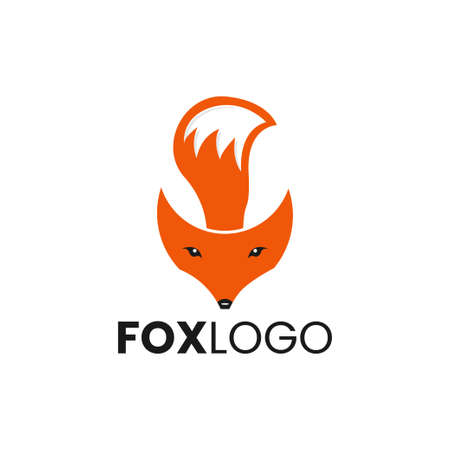 Vector image of a fox design on a white background, Vector illustration. Animal Logo.のイラスト素材