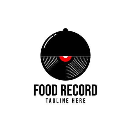 Food record, logo design inspirationのイラスト素材