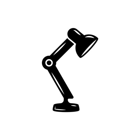 desk light lamp icon vector desk light lampのイラスト素材