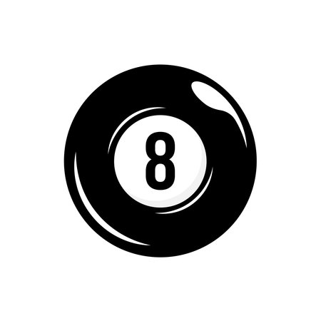 billiard ball icon on white background. Simple element illustration from Gaming concept.