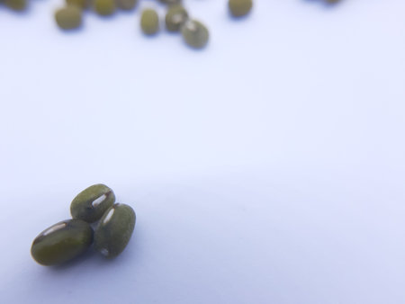 Green beans with white background for commercial useの写真素材