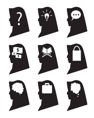 Muslim women mindset vector for commercial useのイラスト素材