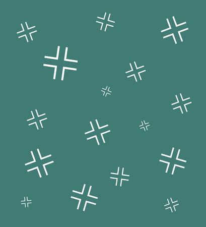 Plus in seamless pattern on blue