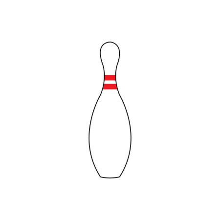 Illustration vector bowling pin sport of color style design vector good for sport iconのイラスト素材