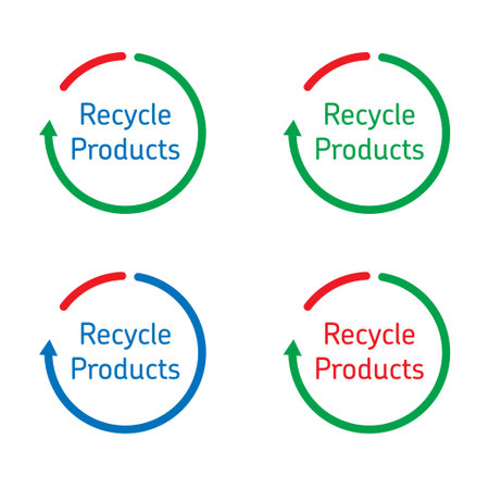 Recycle Products icon. Recycle Recycling symbol. Vector illustration. Isolated on white background.のイラスト素材
