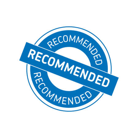 Illustration Vector Graphic Rubber Stamp of Recommended perfect for template rubber stamp and digital stampのイラスト素材